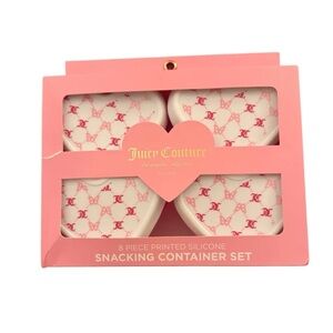 New Juicy Couture 8 Piece Silicone snaking container set